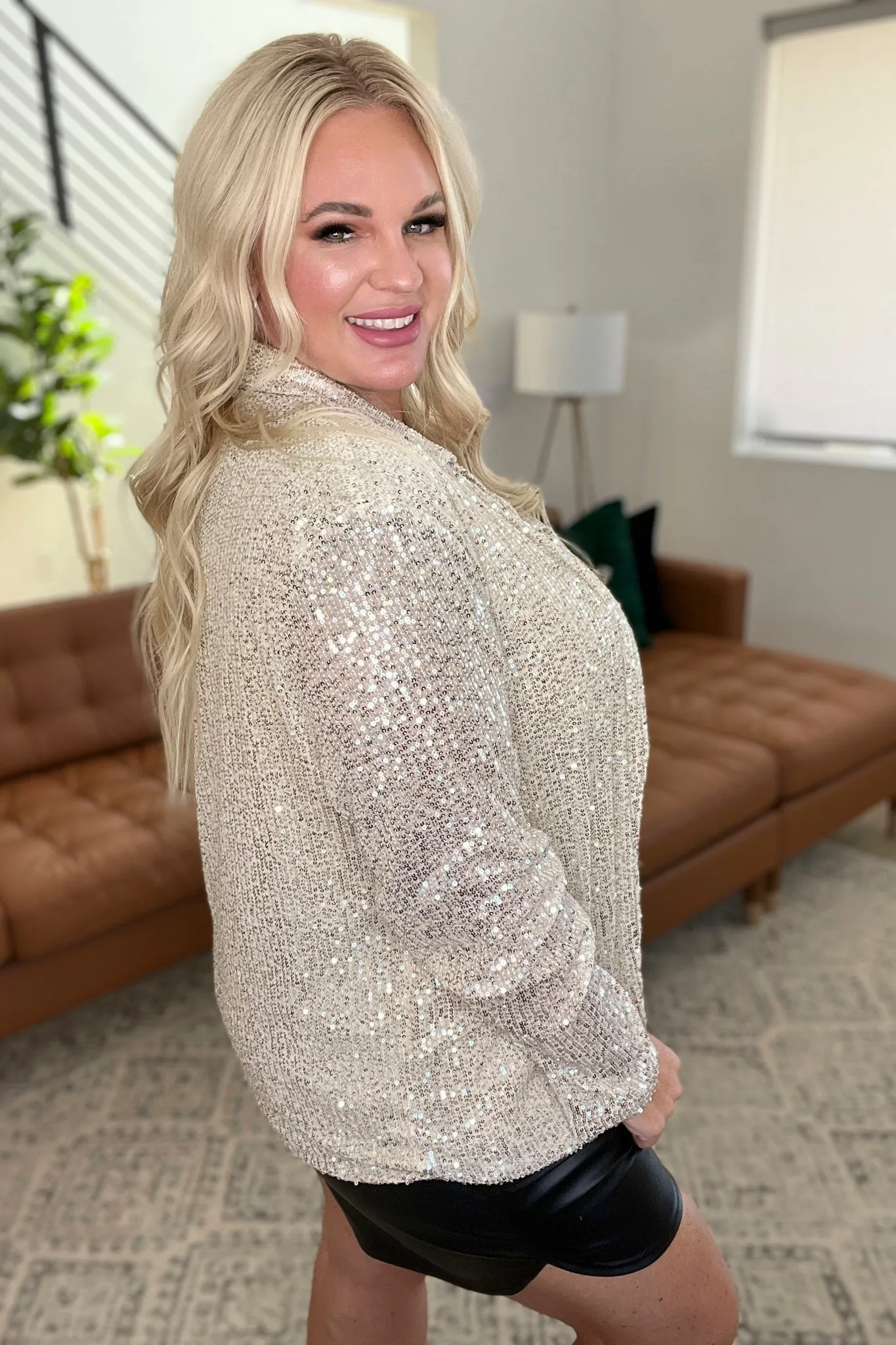 I Know You're Busy Sequin Blazer