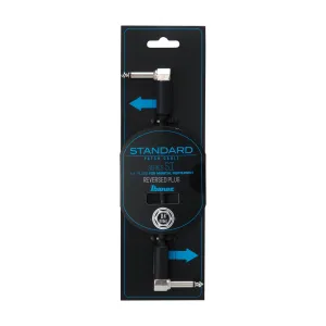 Ibanez SI04PR Patch Cable, Right Angled & Reverse Right Angle plugs, 0.4ft