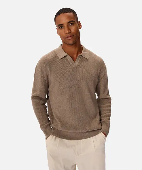 INDUSTRIE - The New England Polo Knit - Walnut