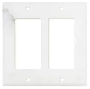 Italian Calacatta Gold Marble Switch Plate Cover, Polished (2 ROCKER)