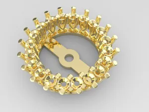 J1006 - 1.5 m Flower Prong Round Earring Jacket