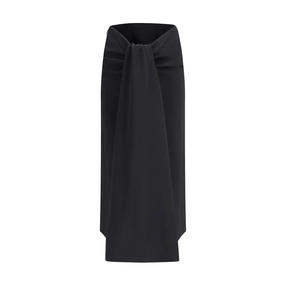 Jacquemus Sablier Draped Midi Skirt