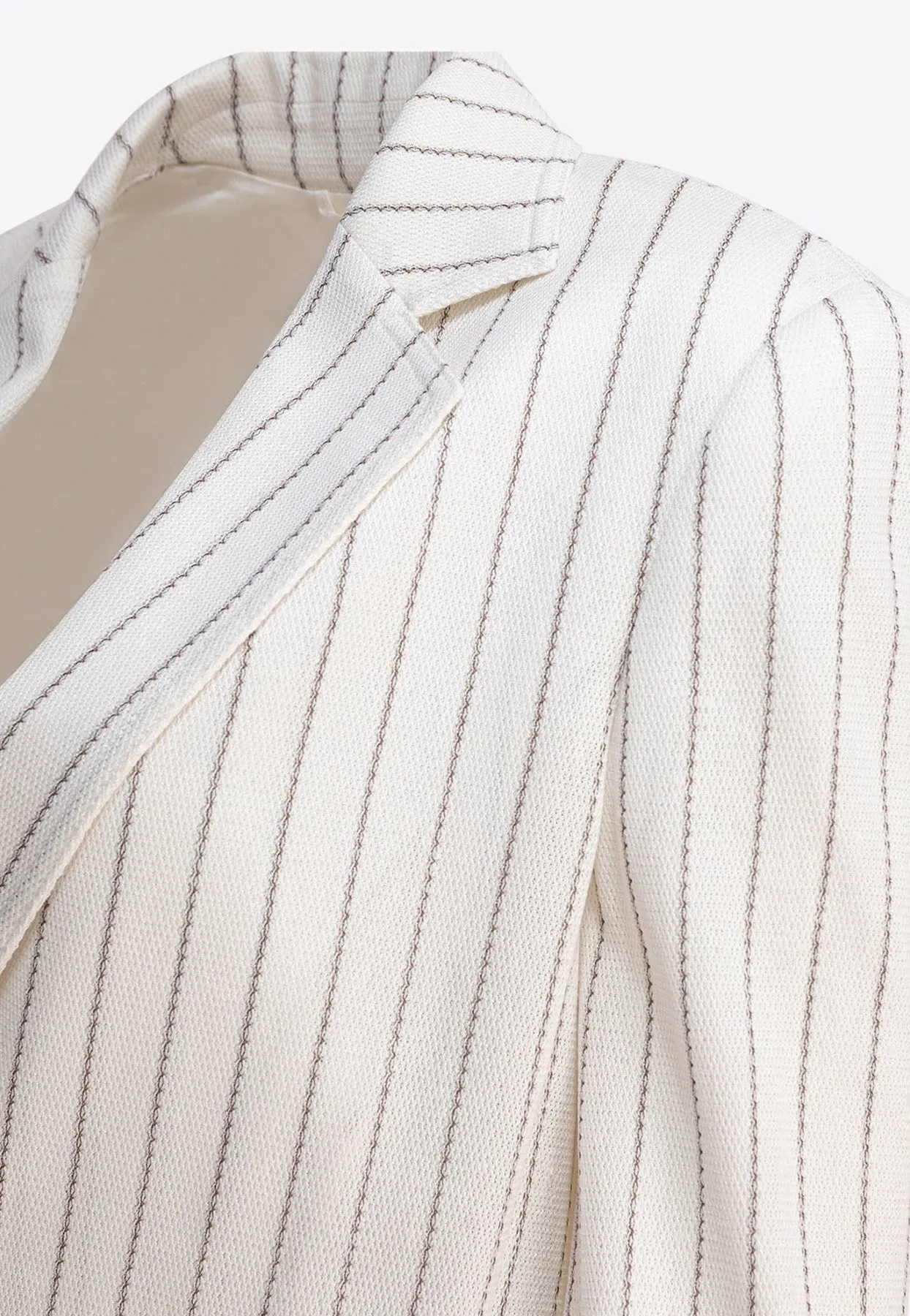 Jadi Single-Breasted Striped Blazer