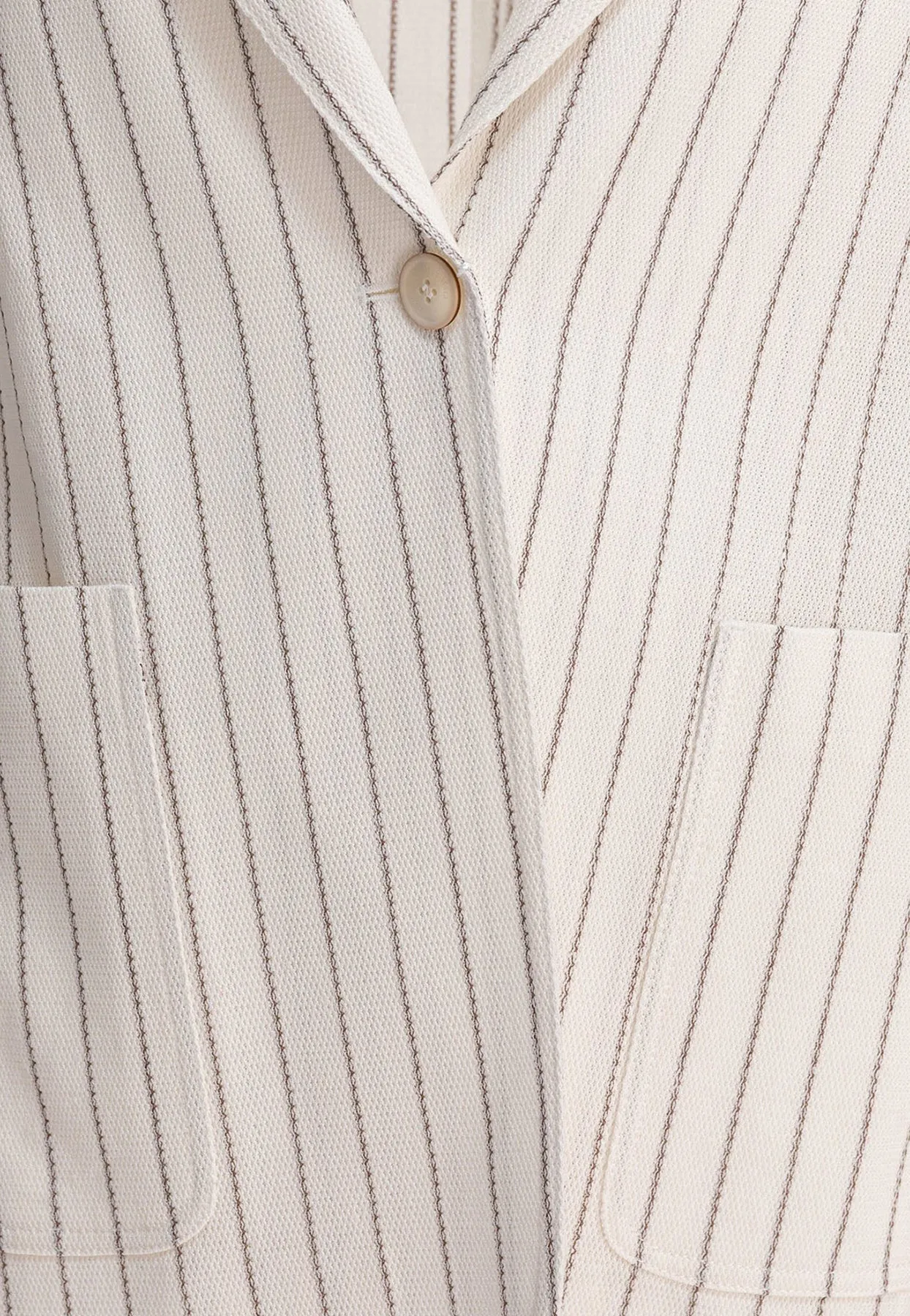 Jadi Single-Breasted Striped Blazer
