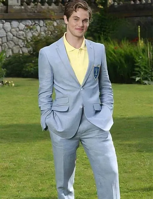 Jedidiah Goodacre Descendants Prom Notch Collar Blue Suit