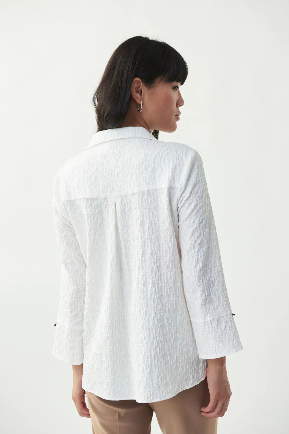 Joseph Ribkoff White Cropped Blazer Style 221015
