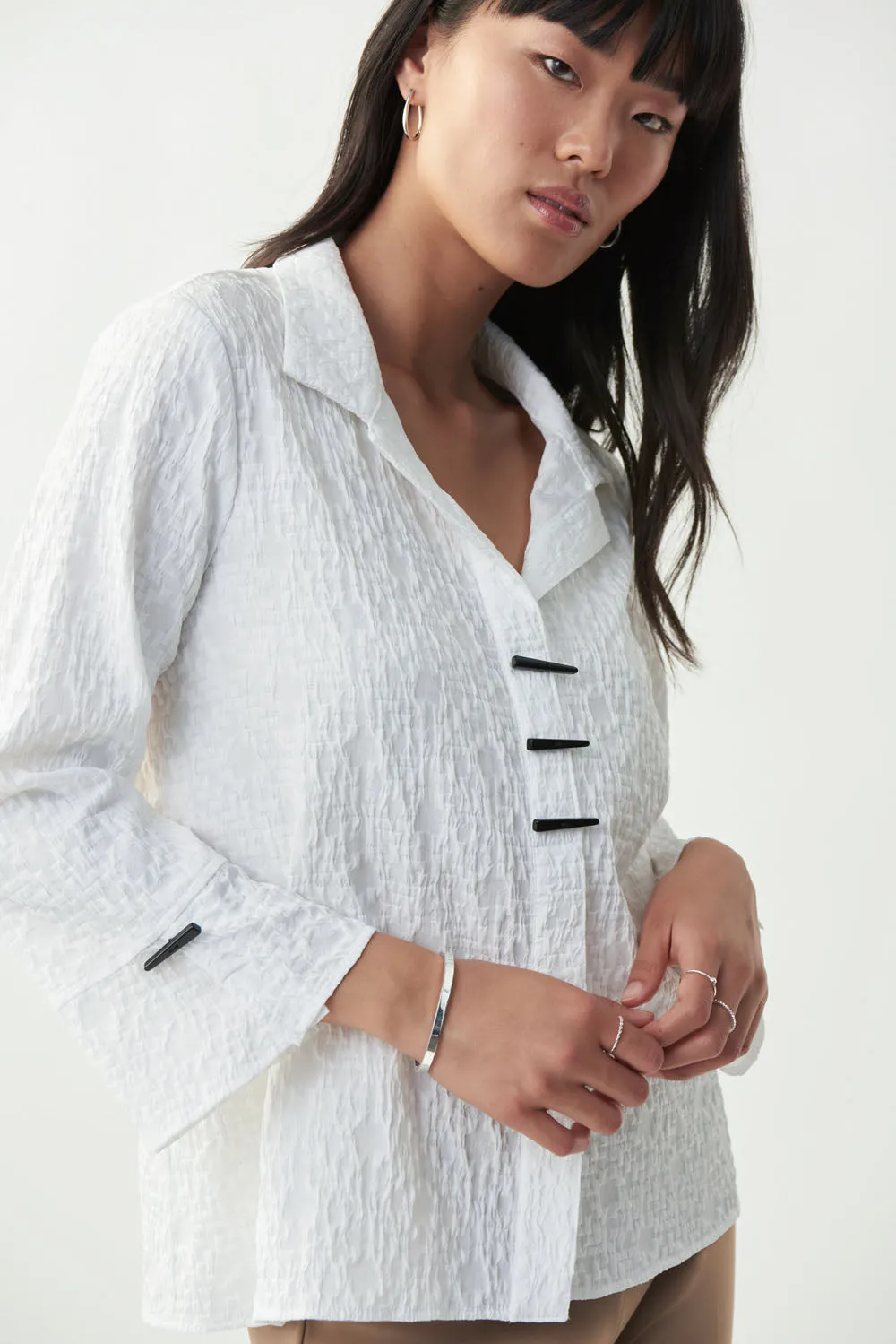 Joseph Ribkoff White Cropped Blazer Style 221015