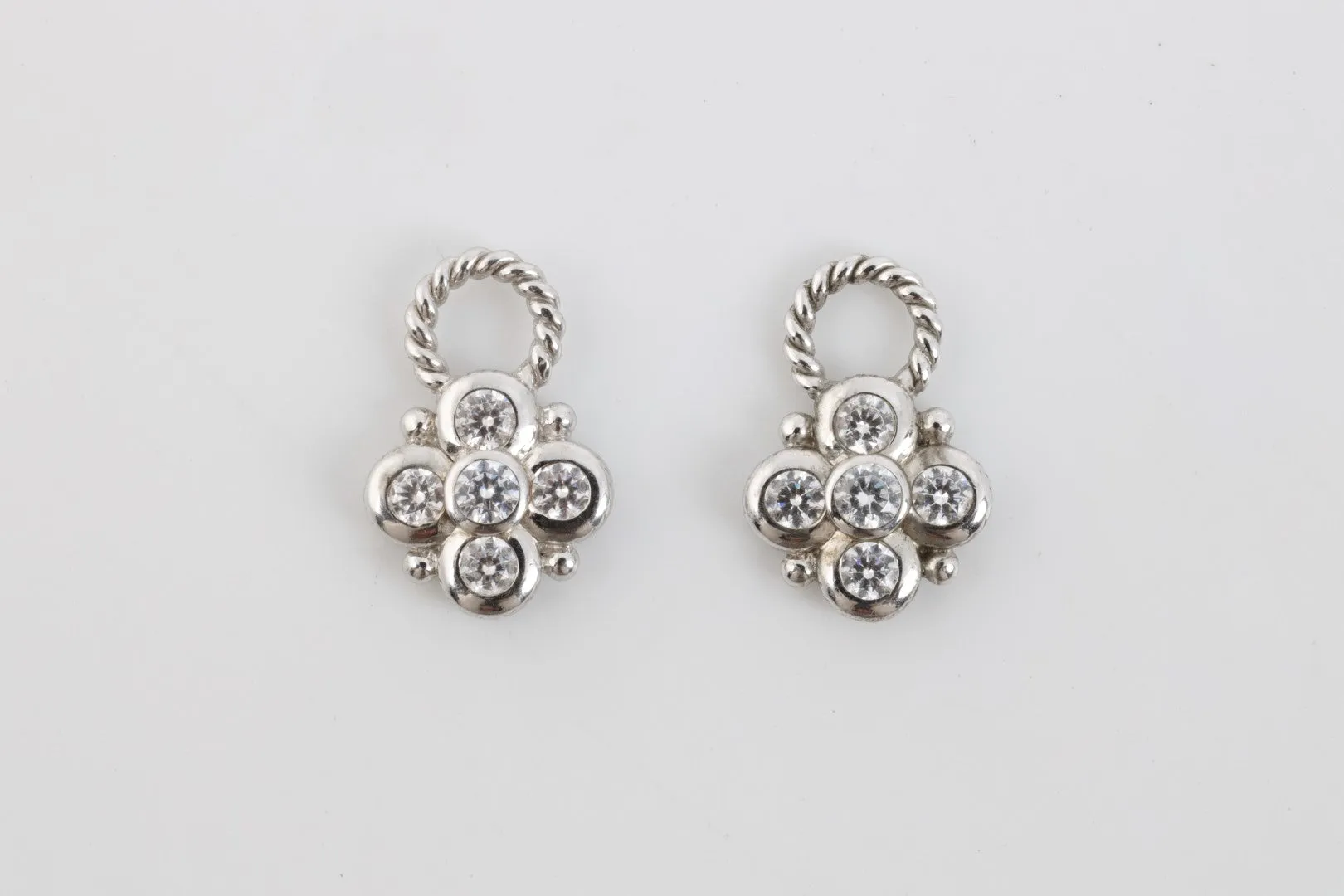 Judith Ripka 925 Silver 0.26tcw Cubic Zirconia Earring Jackets (4.07g.)
