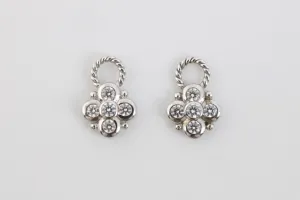 Judith Ripka 925 Silver 0.26tcw Cubic Zirconia Earring Jackets (4.07g.)