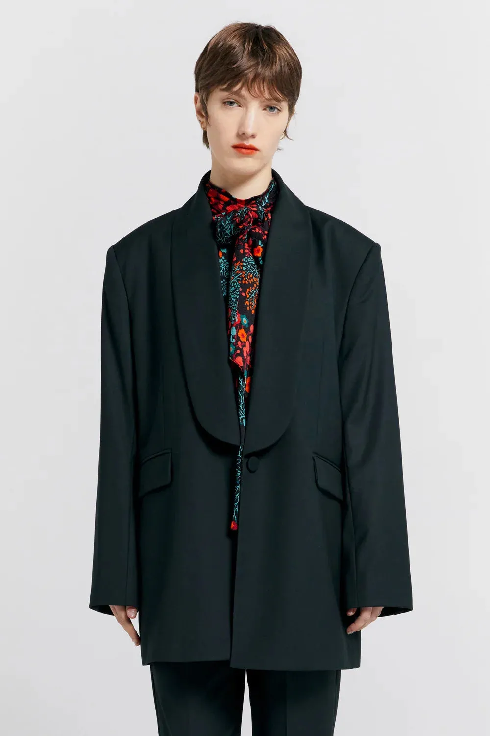 Karen Walker Oversized Dinner Jacket // Dark Green