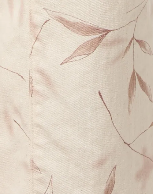 Kinsley White Print Stretch Flare Jean