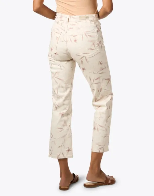 Kinsley White Print Stretch Flare Jean