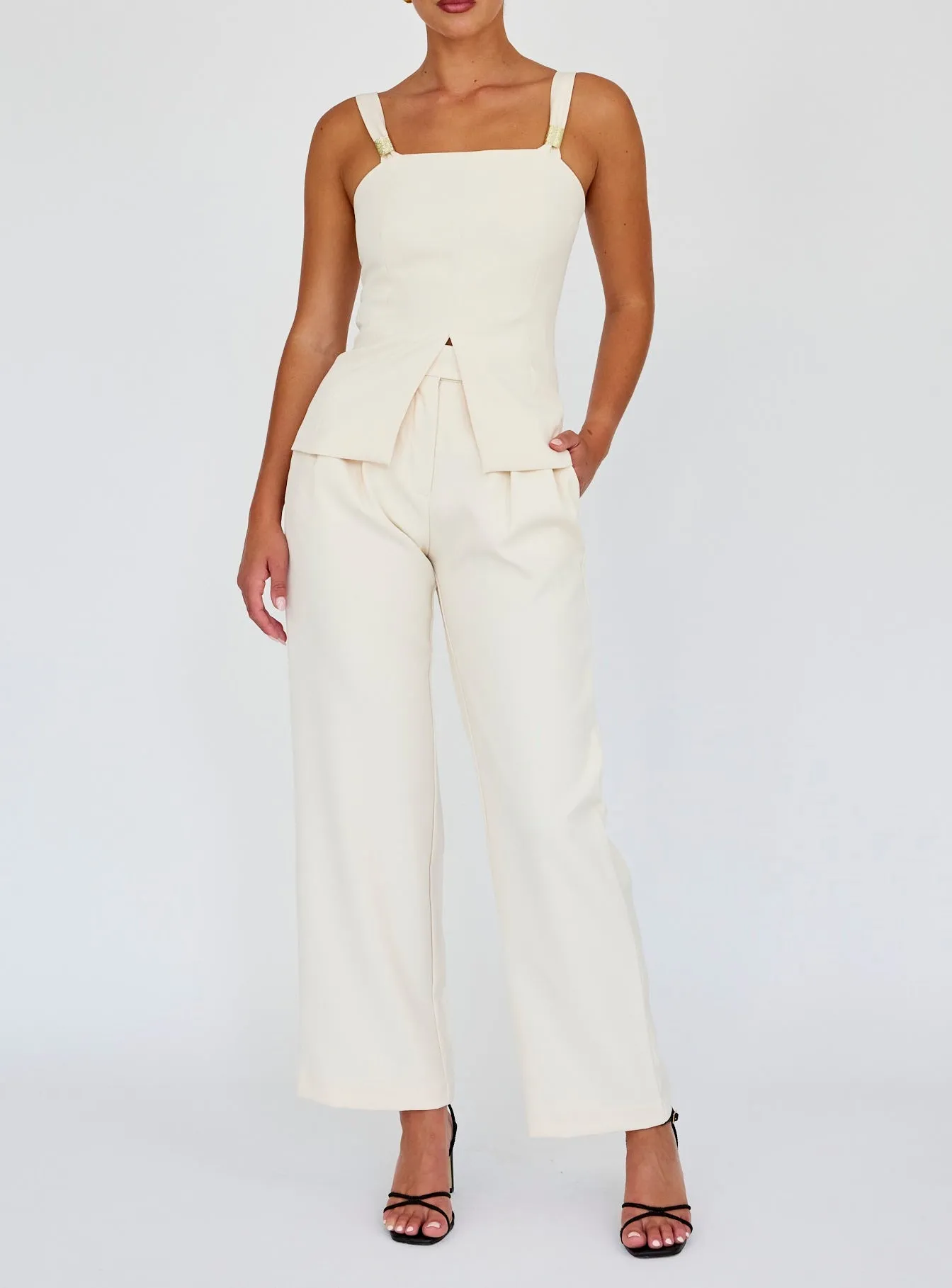 KLARA STRUCTURED ELEGANCE CORSET TOP (CREAM)