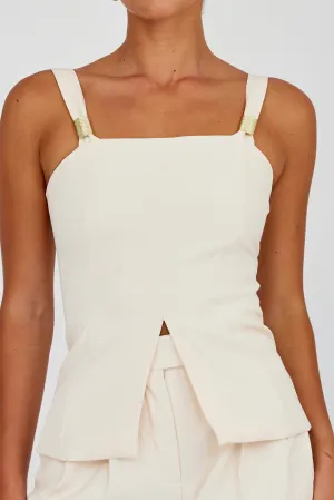 KLARA STRUCTURED ELEGANCE CORSET TOP (CREAM)