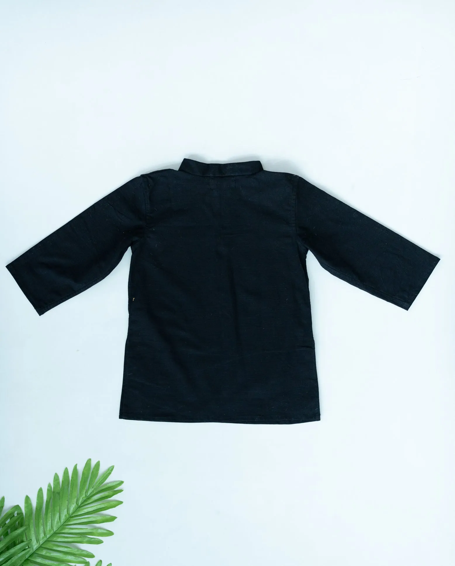 Klingaru Long Kurta - Solid Black