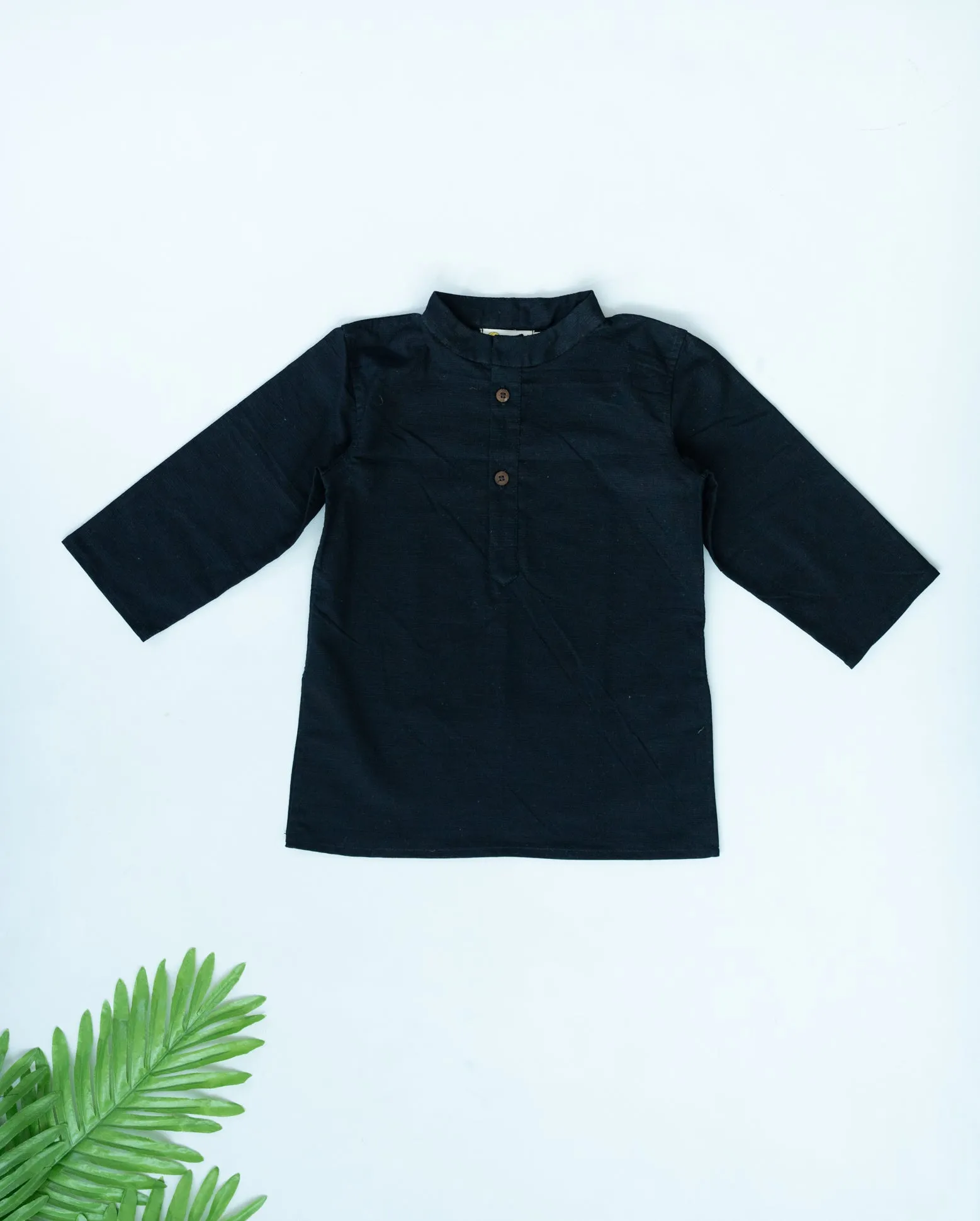 Klingaru Long Kurta - Solid Black