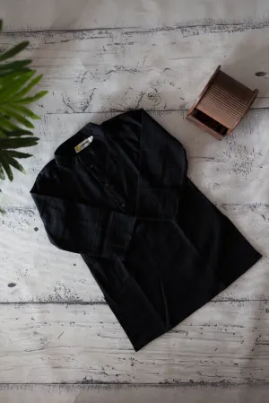Klingaru Long Kurta - Solid Black