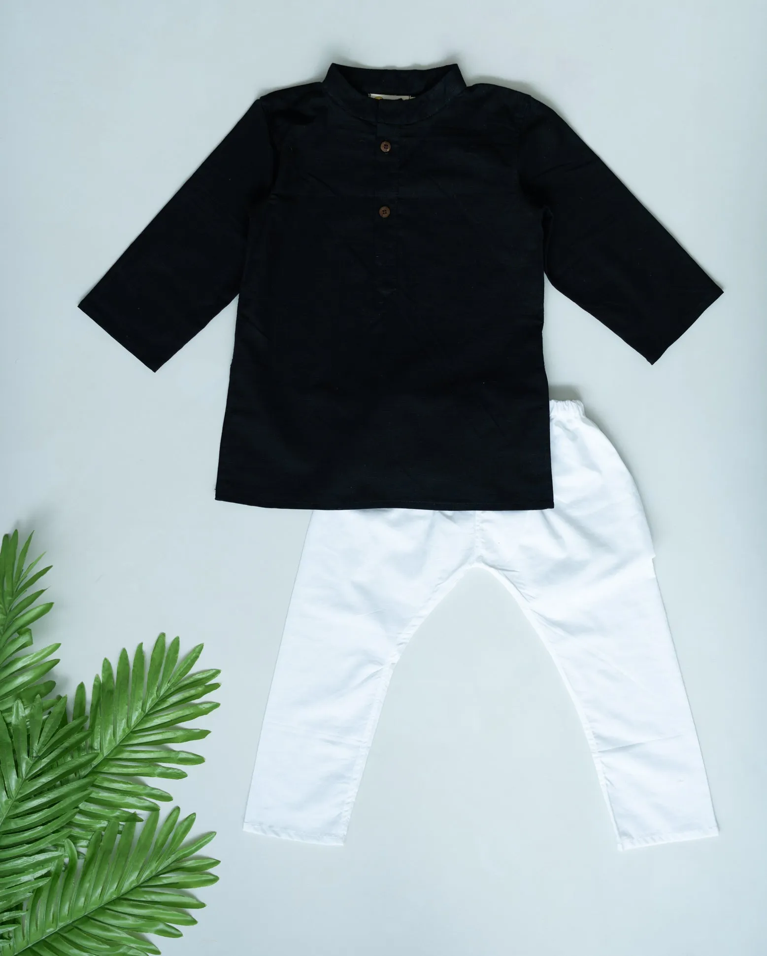 Klingaru Long Kurta - Solid Black
