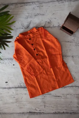 Klingaru Long Kurta - Solid Orange