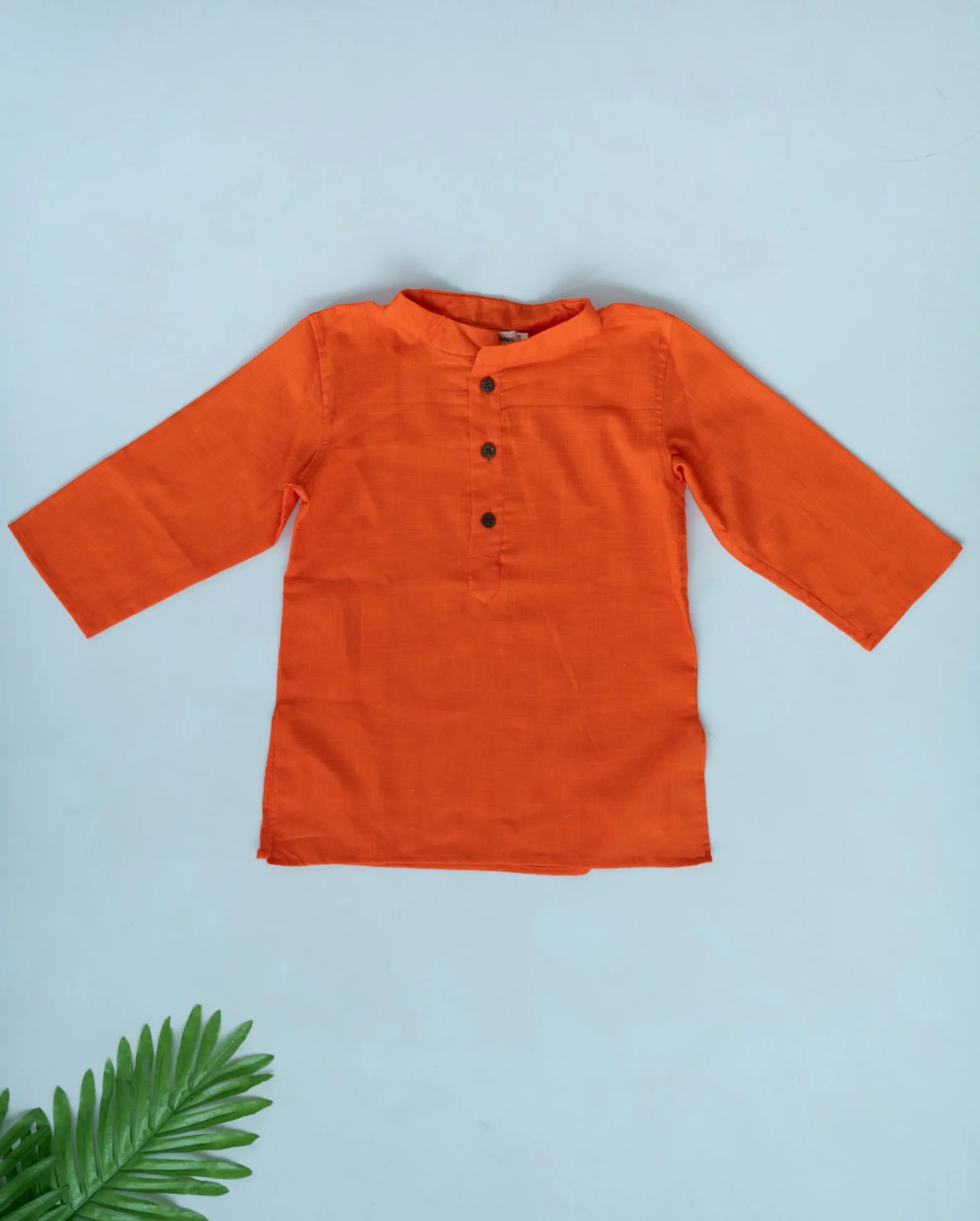 Klingaru Long Kurta - Solid Orange