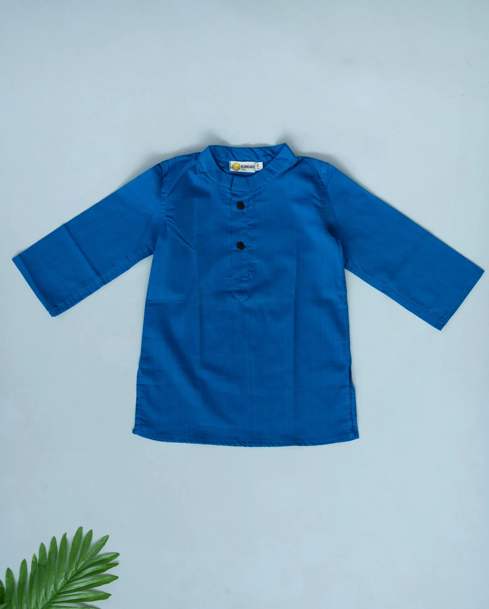Klingaru Long Kurta - Solid Phirozi