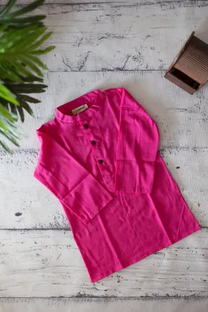 Klingaru Long Kurta - Solid Pink