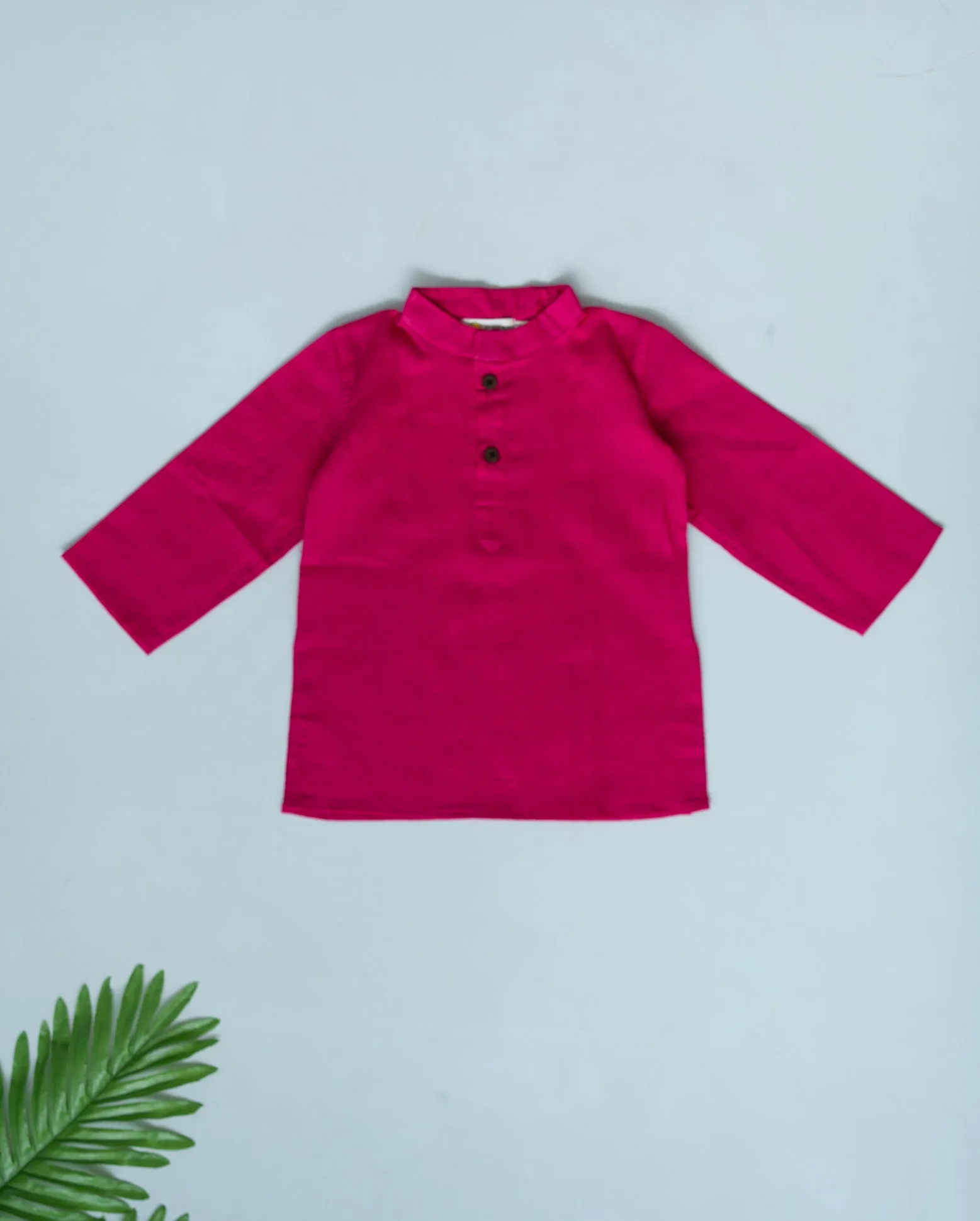 Klingaru Long Kurta - Solid Pink