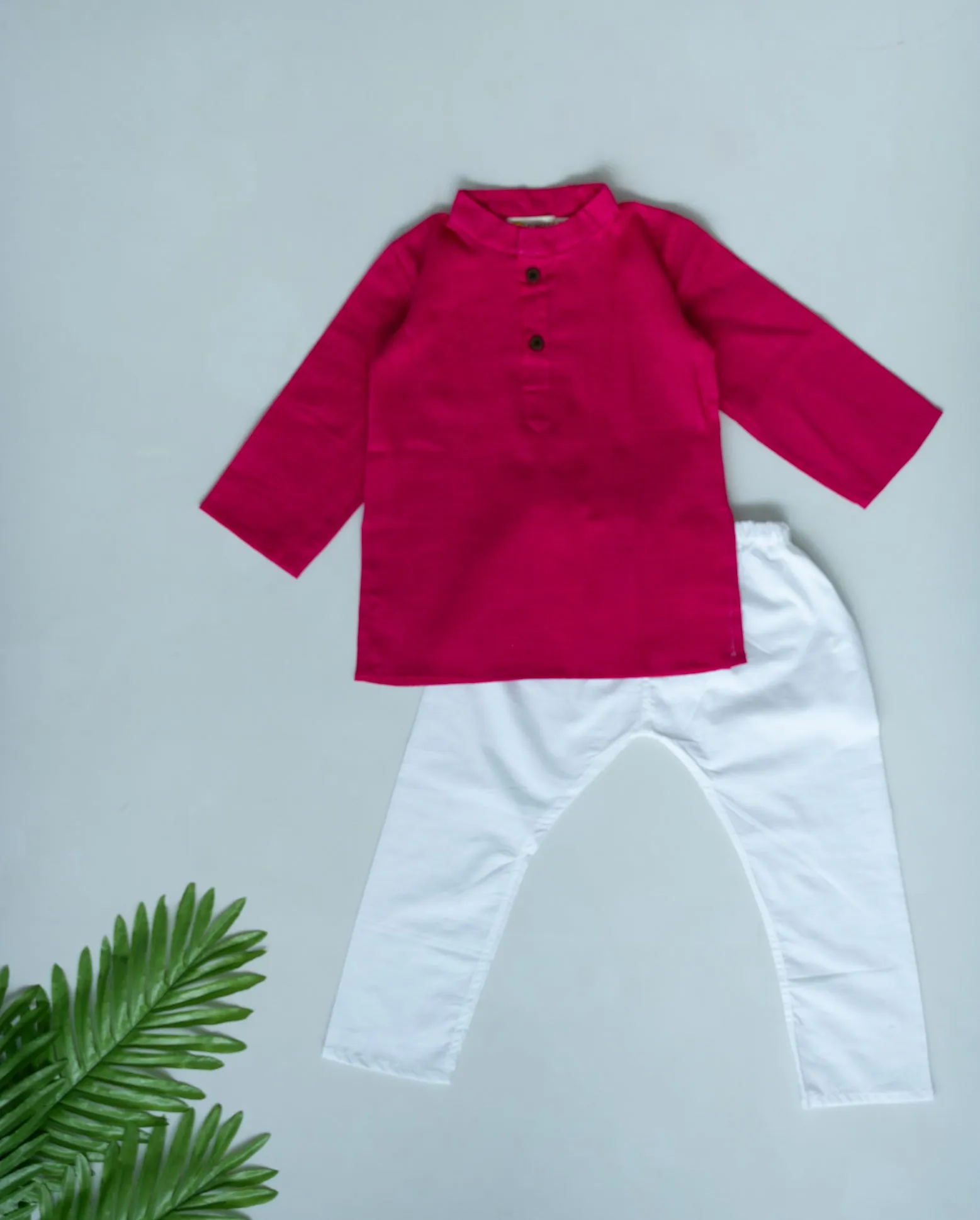 Klingaru Long Kurta - Solid Pink