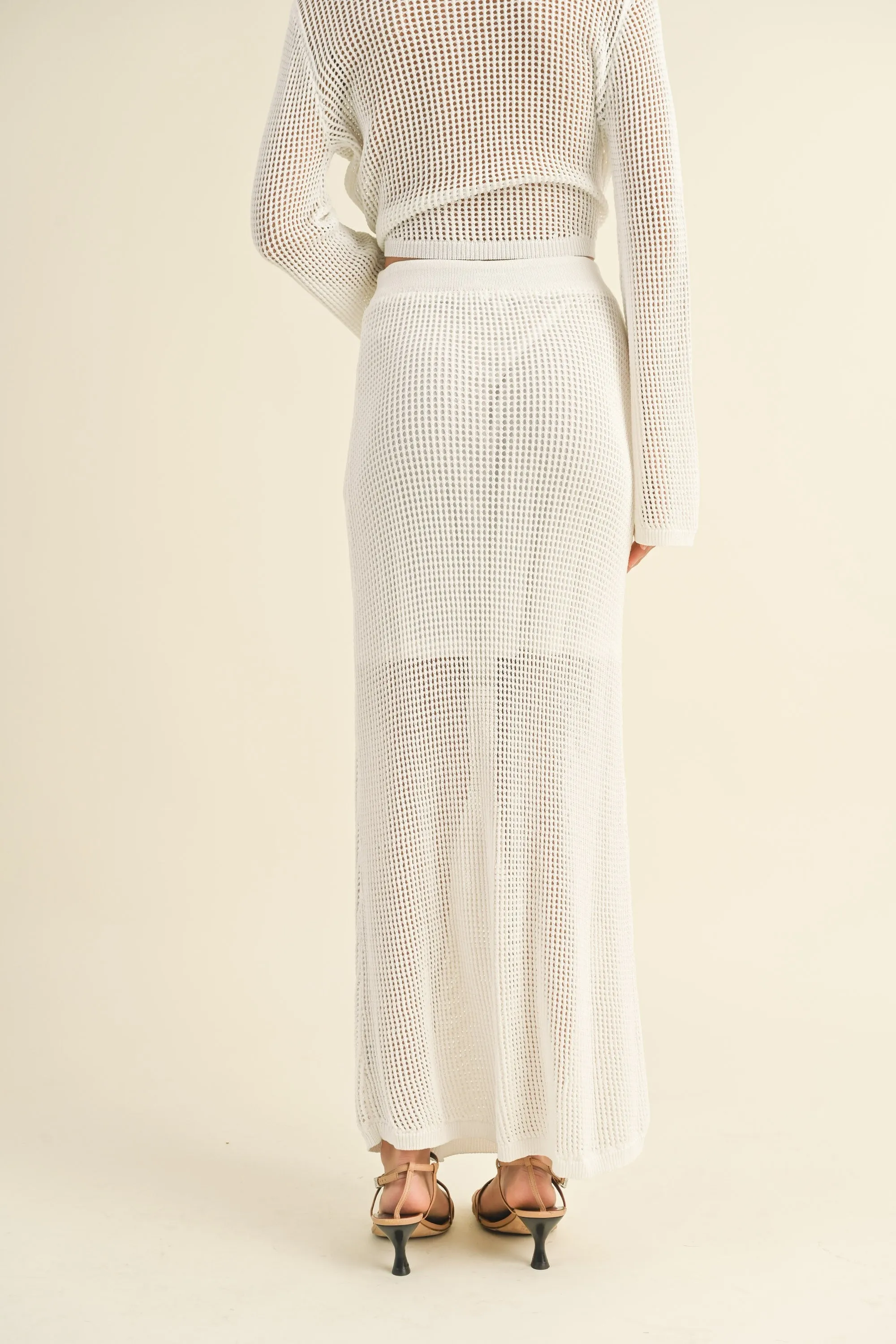 Knitted Long Skirt with Lining S3366ST