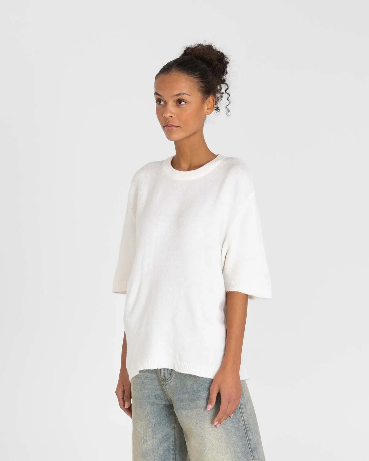 Knitted T-shirt White