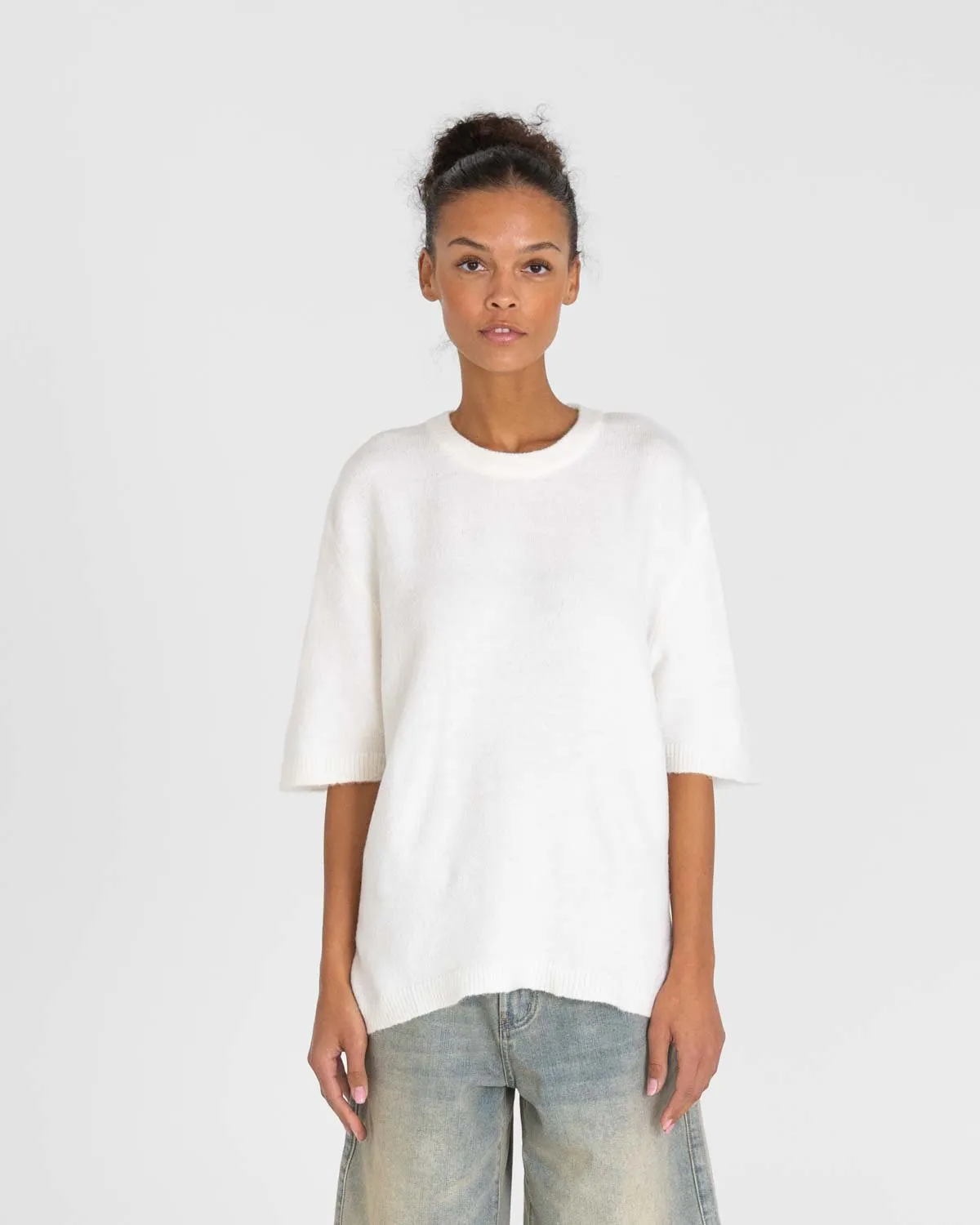 Knitted T-shirt White