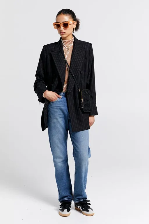Kyoto Double Breasted Jacket Black