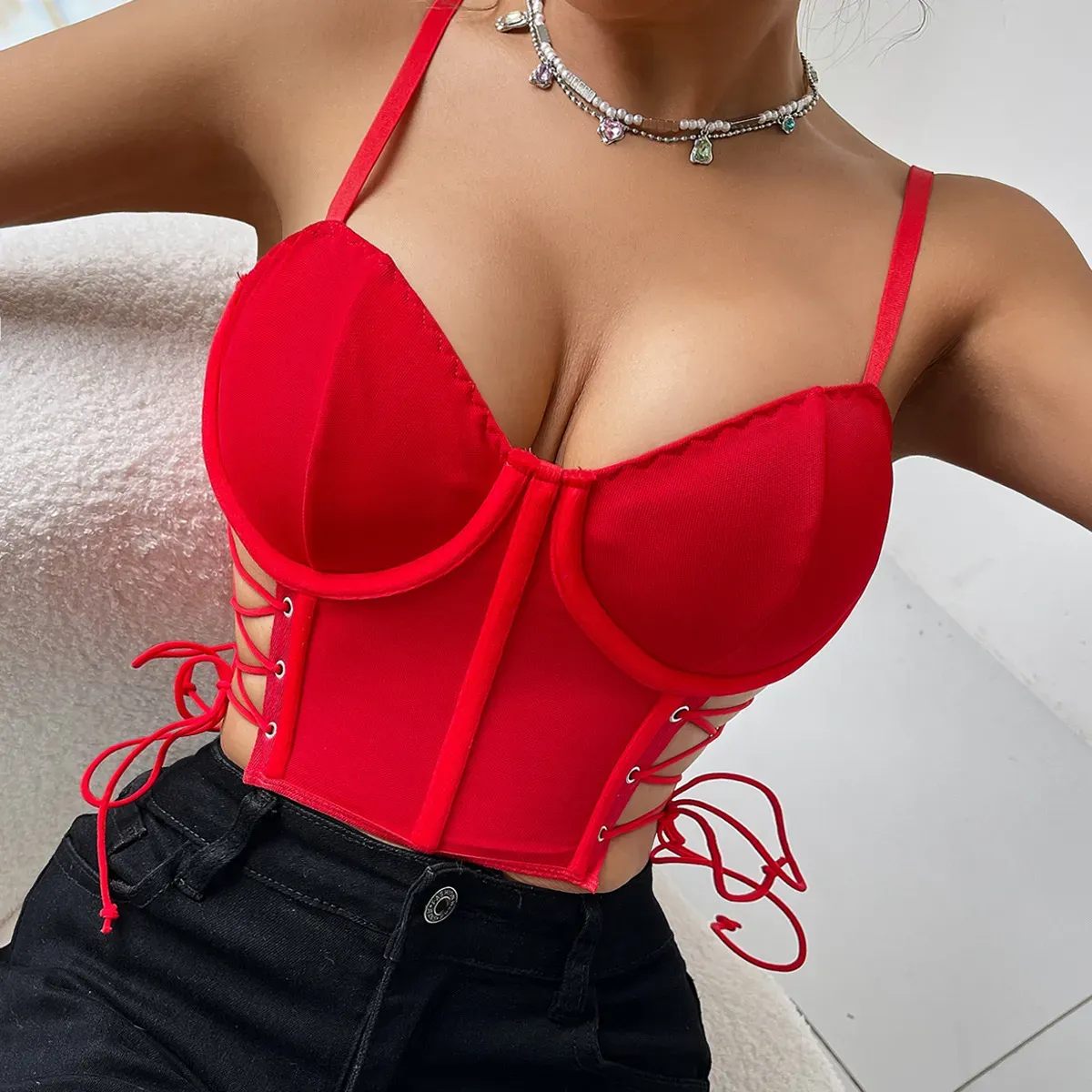 Laced in Luxury Push-Up Corset Top