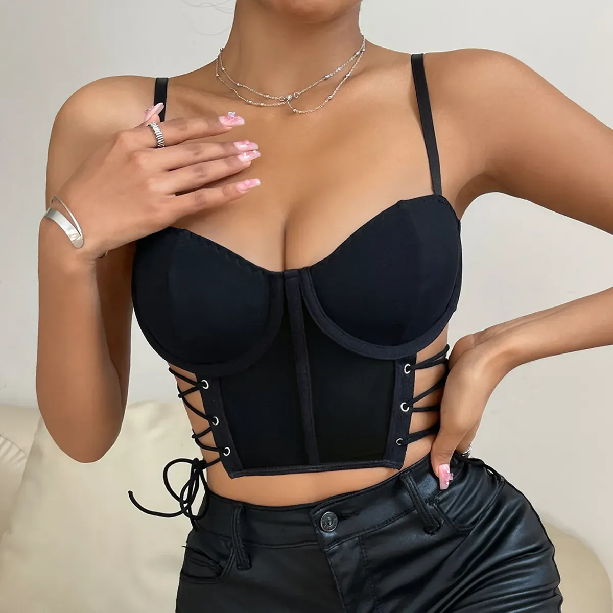 Laced in Luxury Push-Up Corset Top