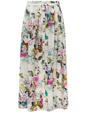 L'Agence Seina Poplin Midi Skirt