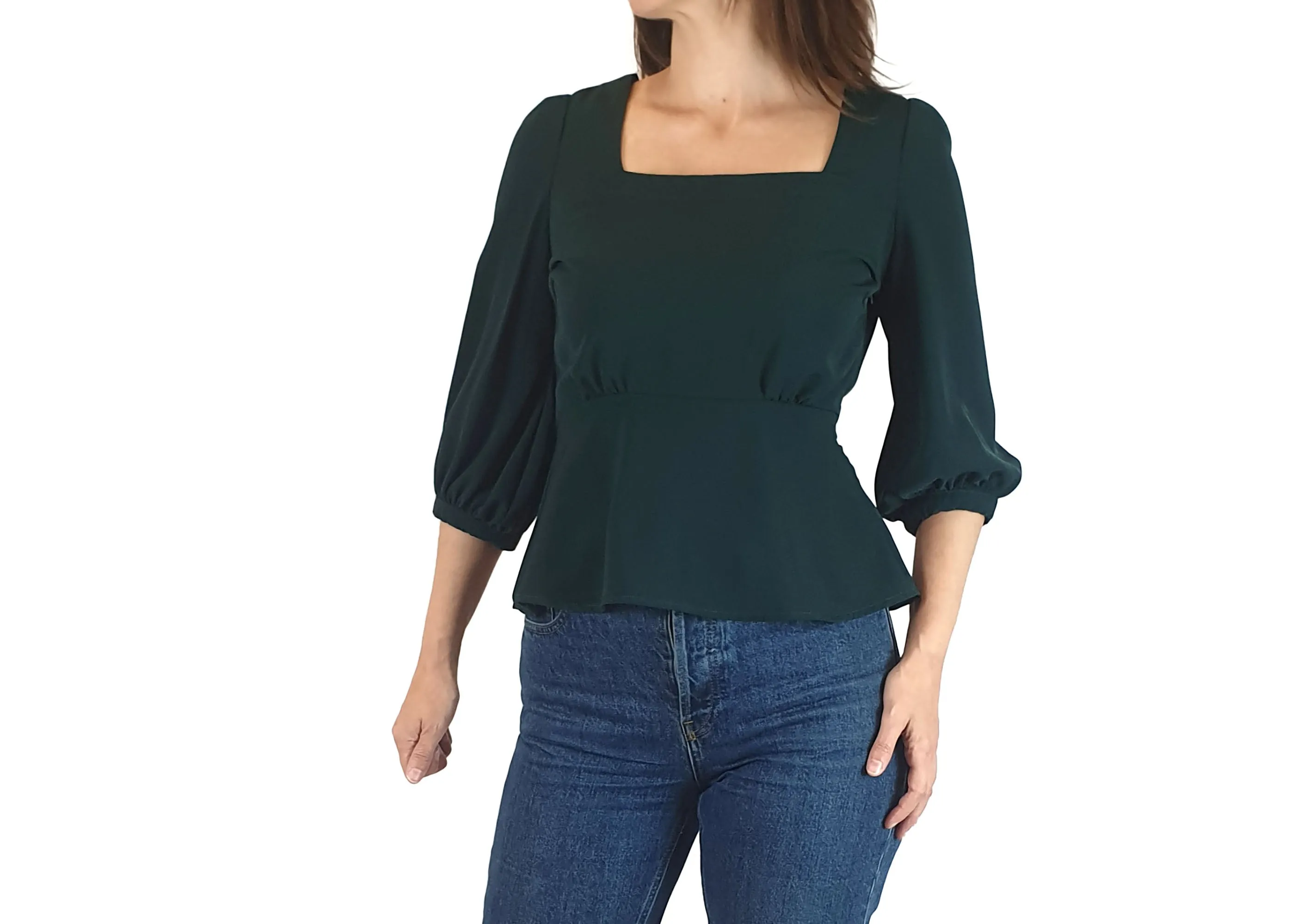 Leonard St green 3/4 sleeve top size 8
