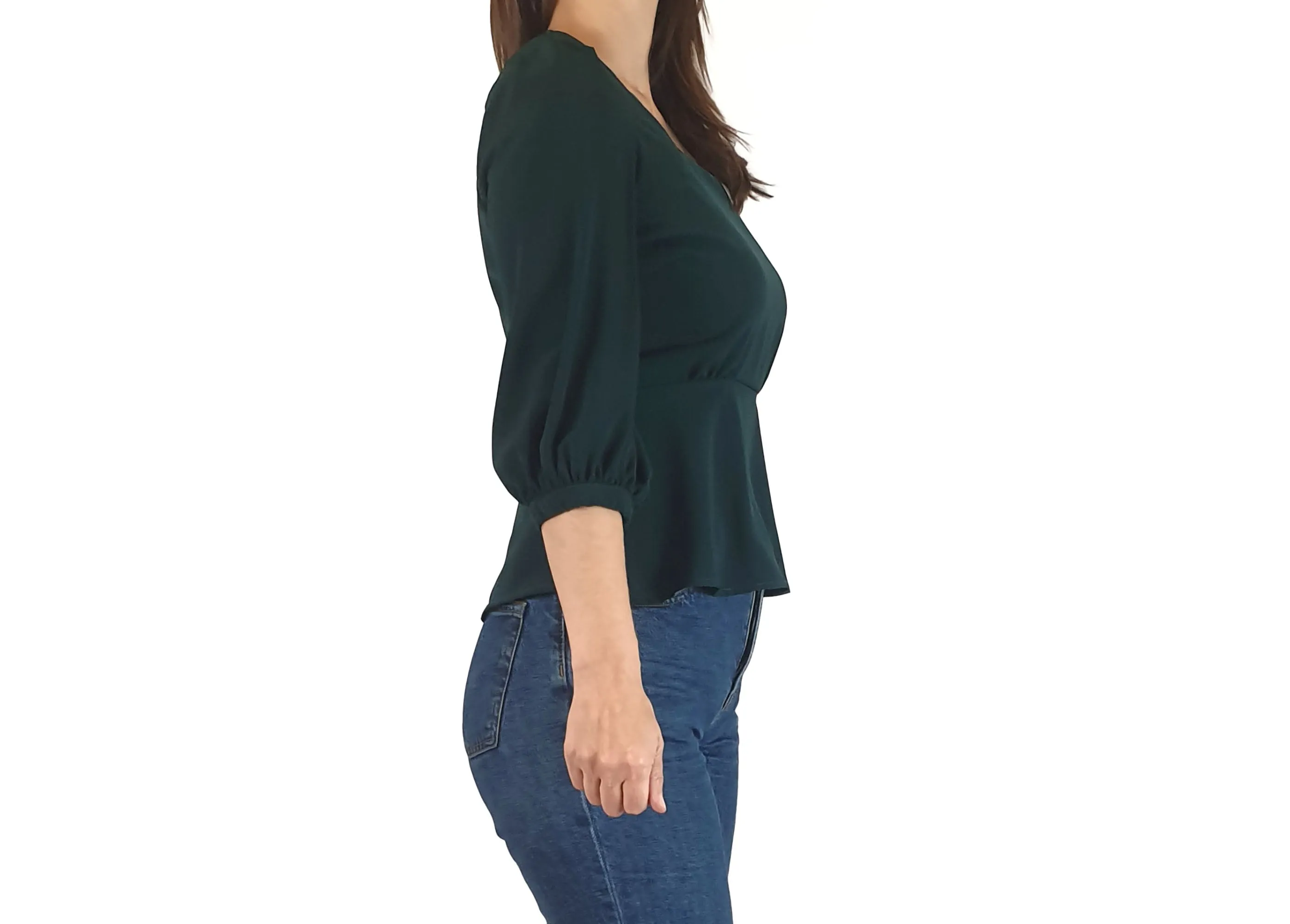 Leonard St green 3/4 sleeve top size 8