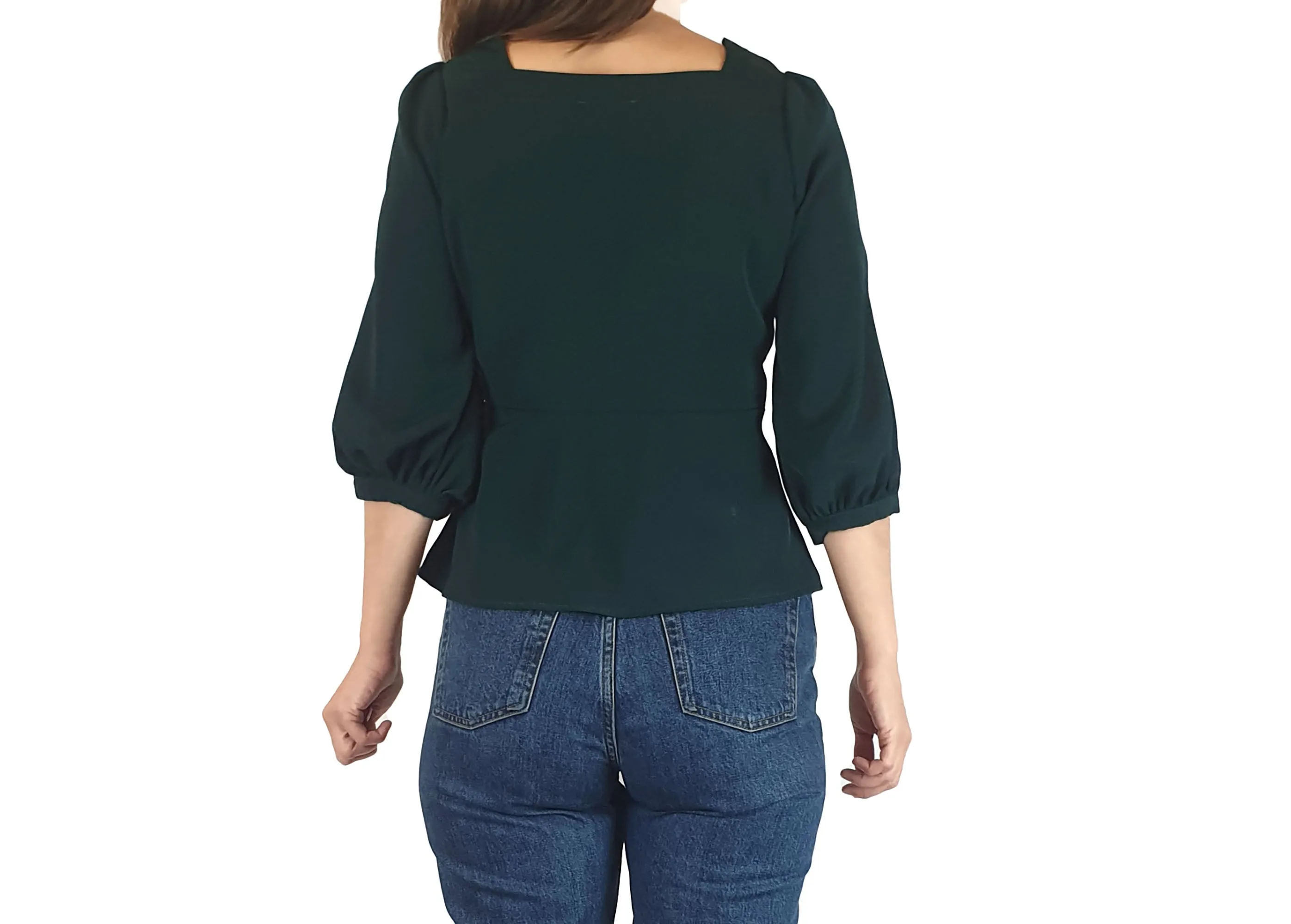 Leonard St green 3/4 sleeve top size 8