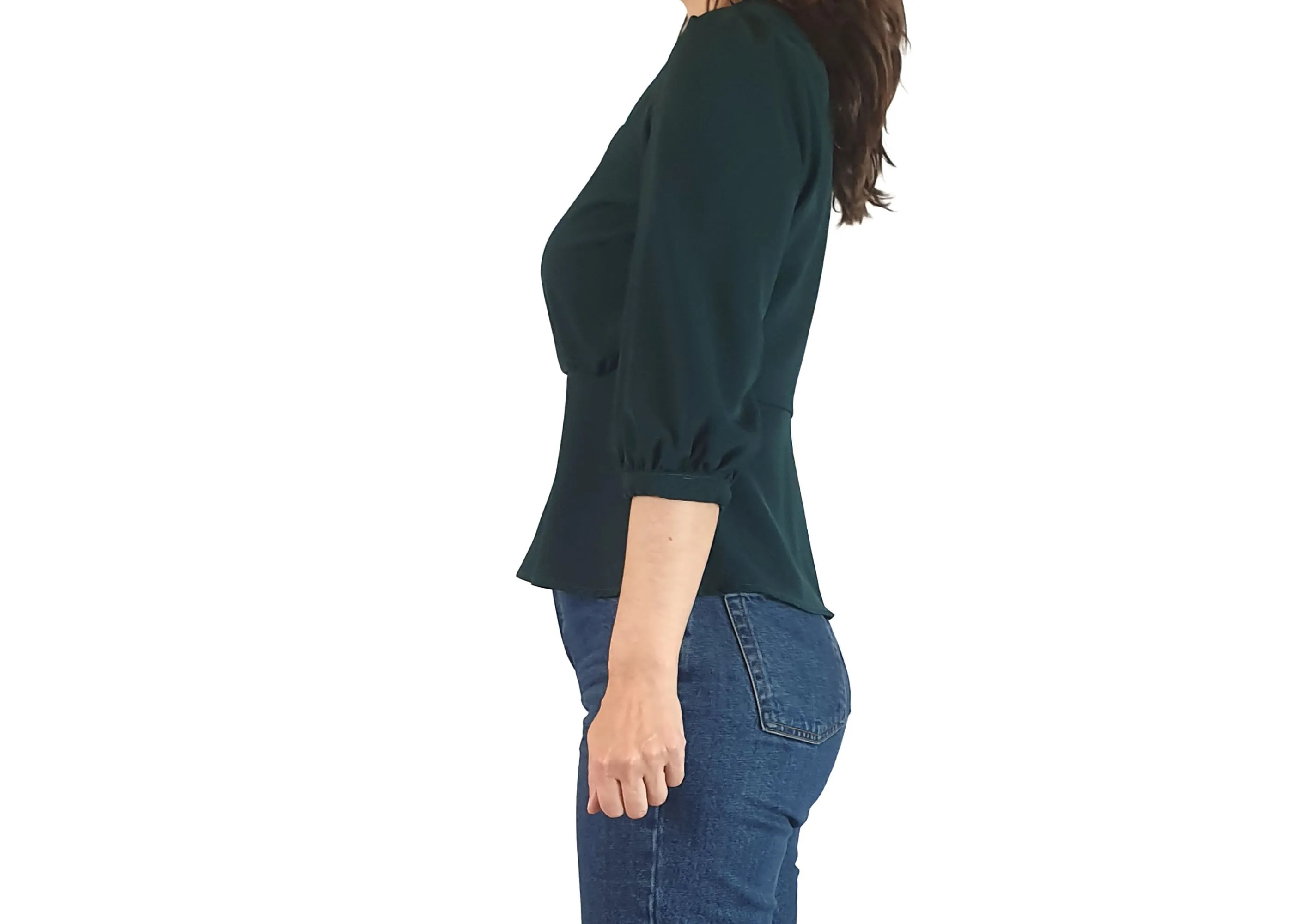 Leonard St green 3/4 sleeve top size 8