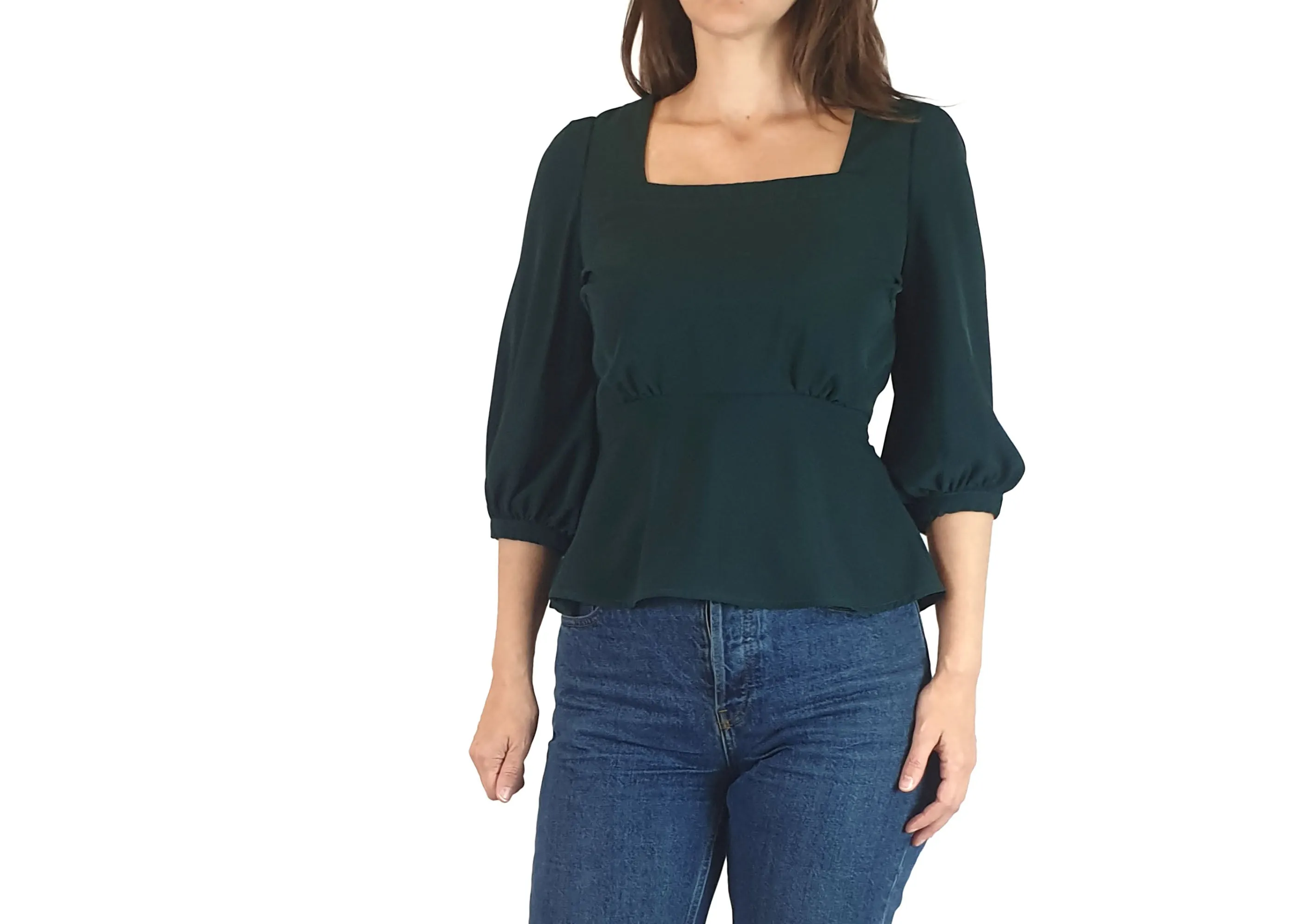 Leonard St green 3/4 sleeve top size 8