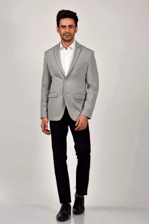 Light Grey Knitted Blazer