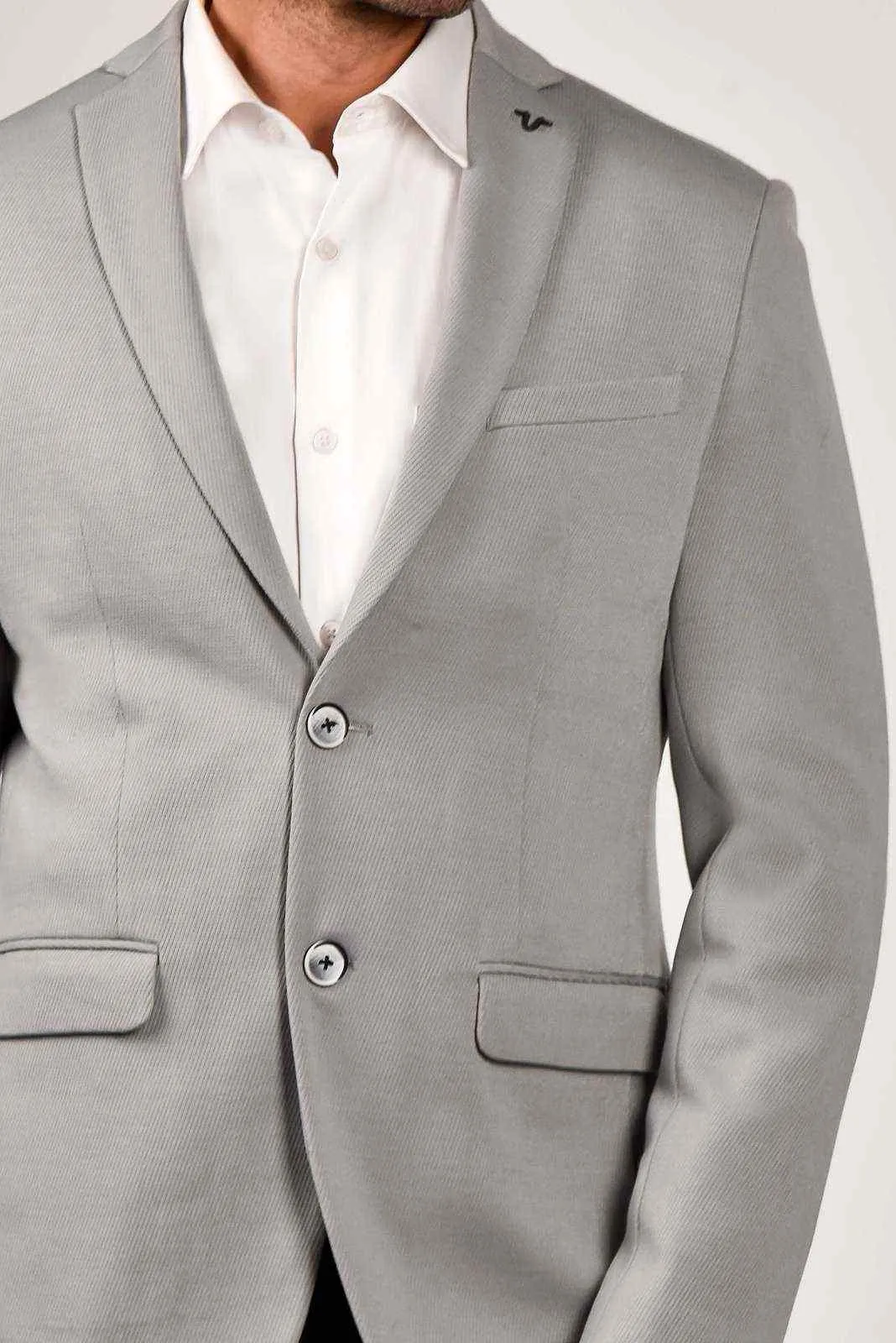 Light Grey Knitted Blazer