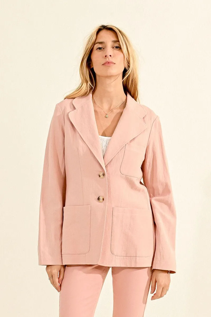 LINEN FITTED BLAZER