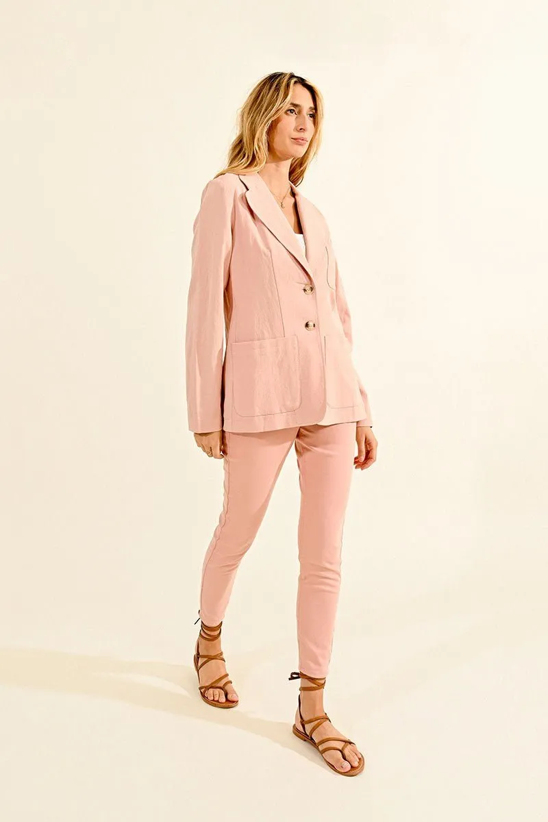 LINEN FITTED BLAZER
