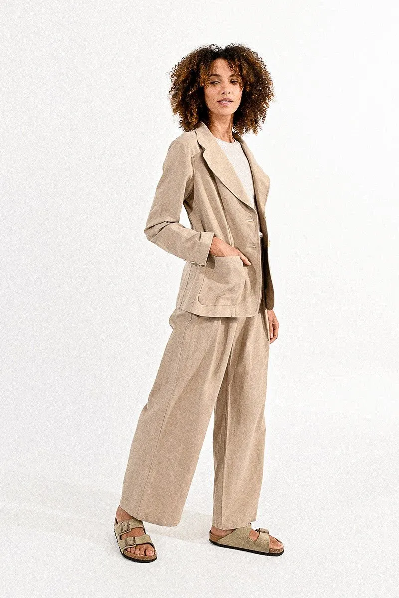 LINEN FITTED BLAZER