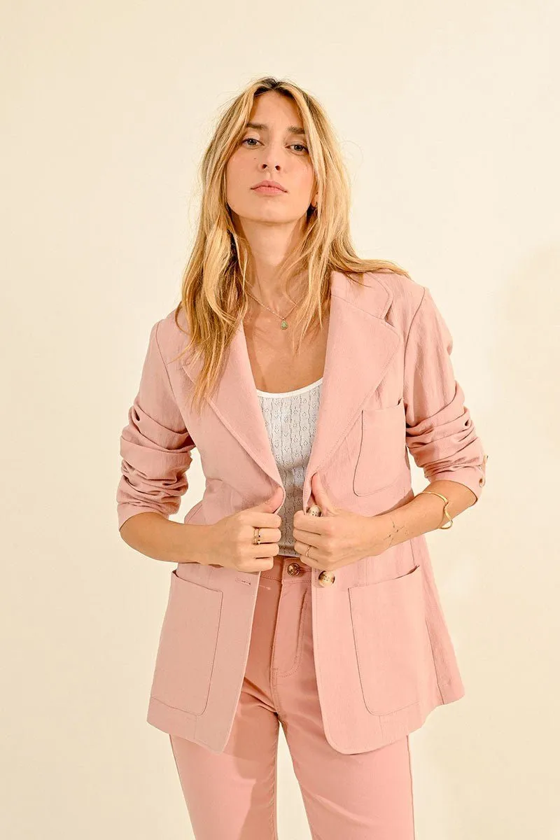 LINEN FITTED BLAZER