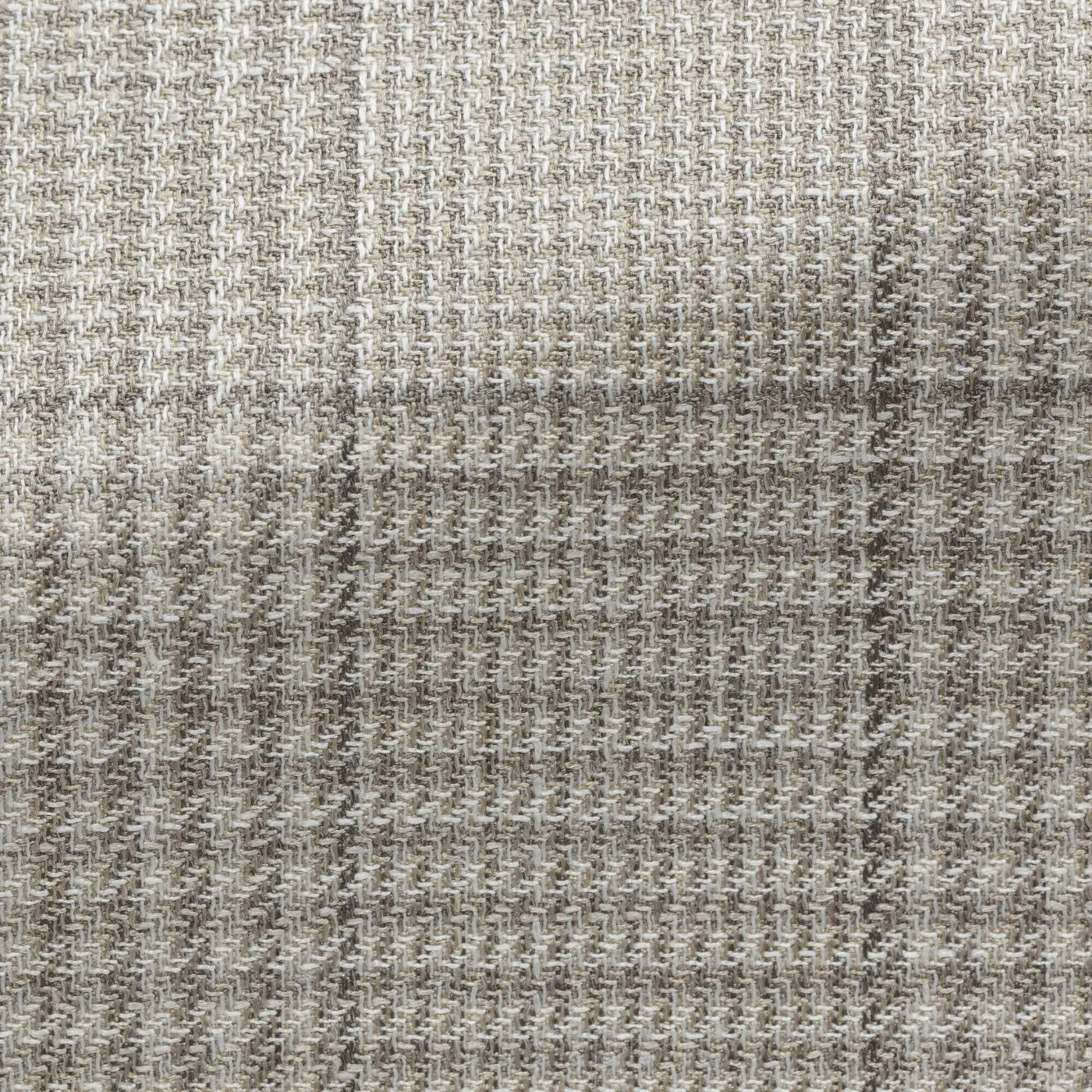 Loro Piana SUMMERTIME Sand Wool, Silk & Linen with Grey Check