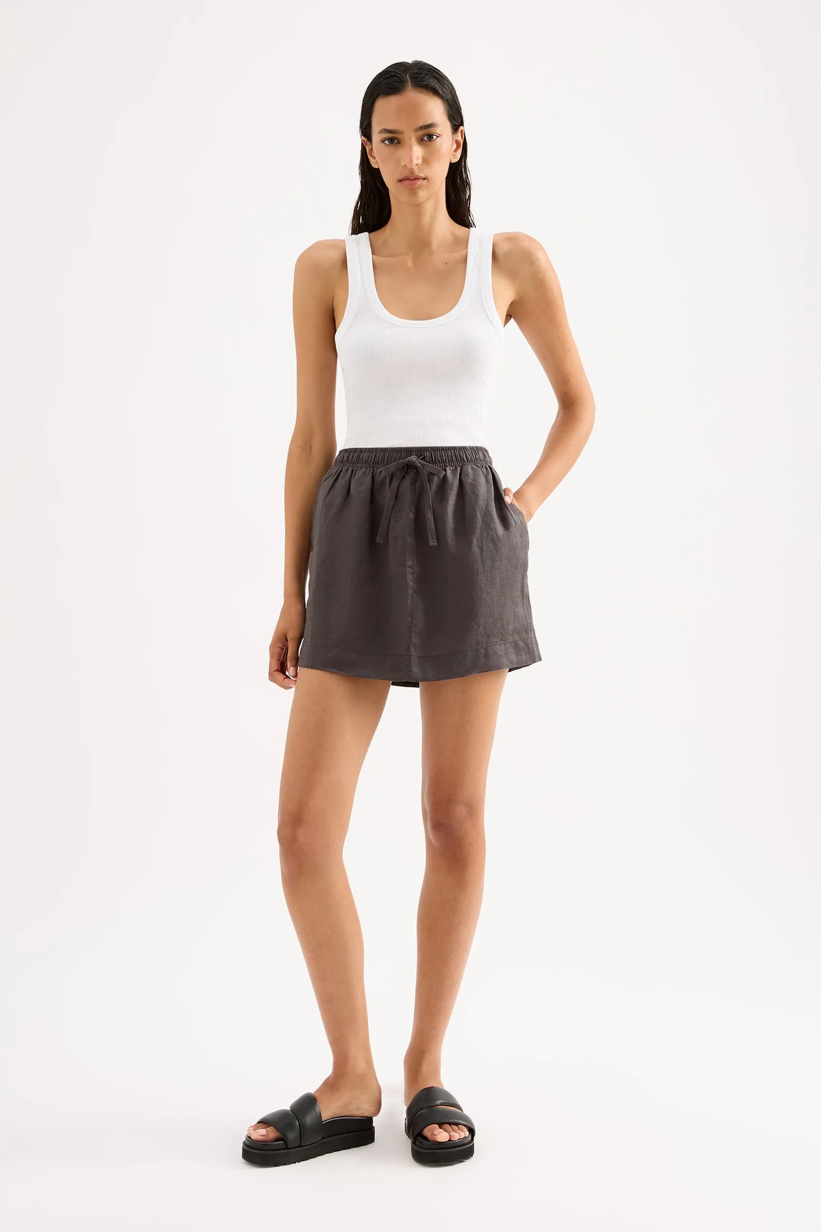 LOUNGE LINEN SKIRT