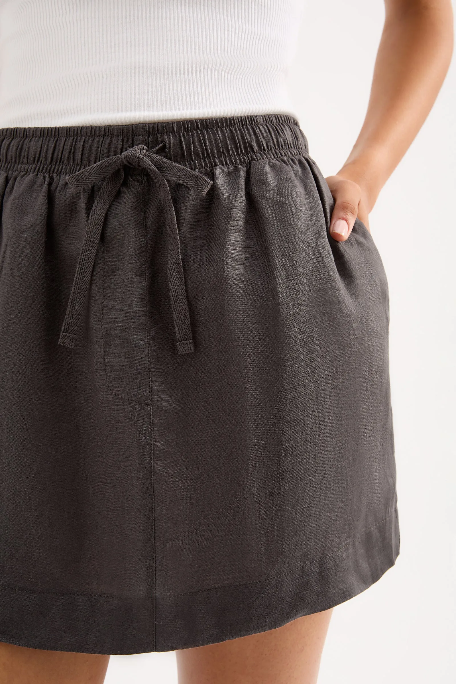 LOUNGE LINEN SKIRT