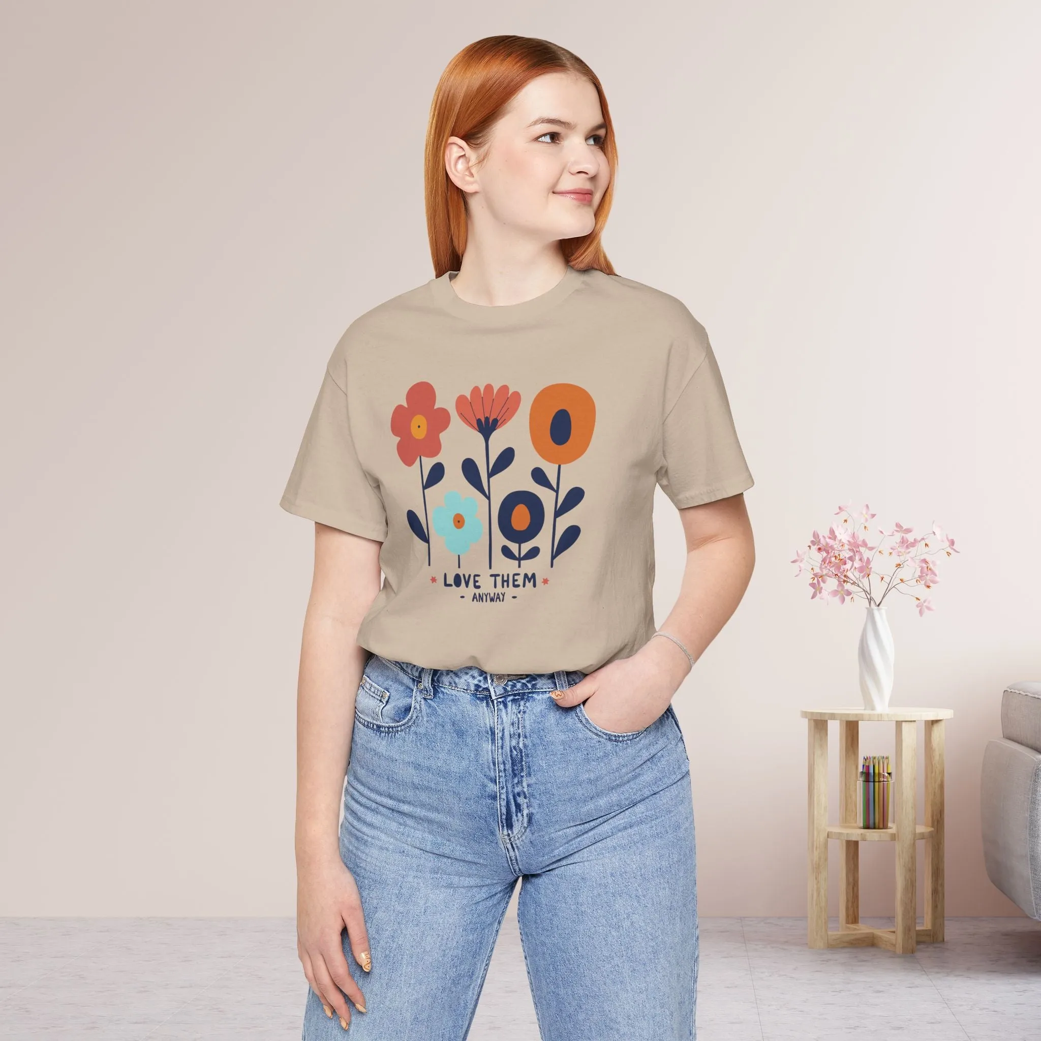 Love Them Anyway Soft Cotton Tee - Holiday Christian Shirt
